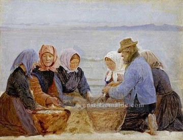 Mujeres y pescadores de Hornbaek21875 Peder Severin Kroyer Ölgemälde